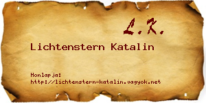 Lichtenstern Katalin névjegykártya