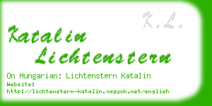katalin lichtenstern business card
